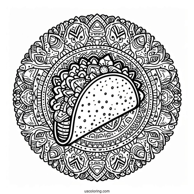 Tasty Taco In The Middle Of A Mandala