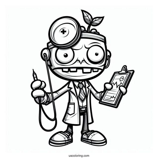 Coloring Page Of Dr Zomboss
