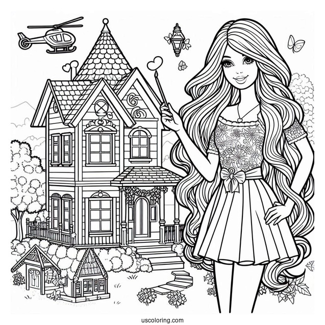 Barbie And Dreamhouse Adventures Coloring Page