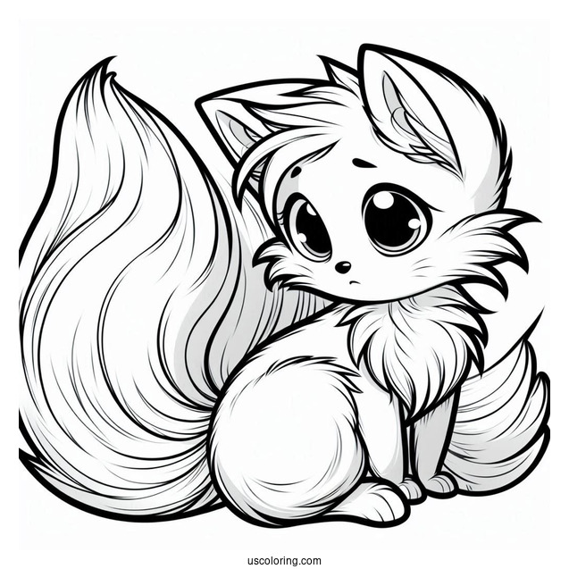 Curious Tails Coloring Page