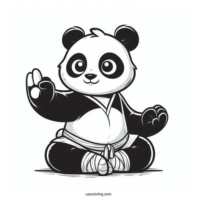 Kung Fu Panda Coloring Sheet For Kids