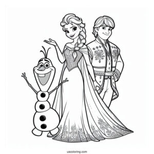 Elsa, Anna, Sven, Olaf, And Kristoff