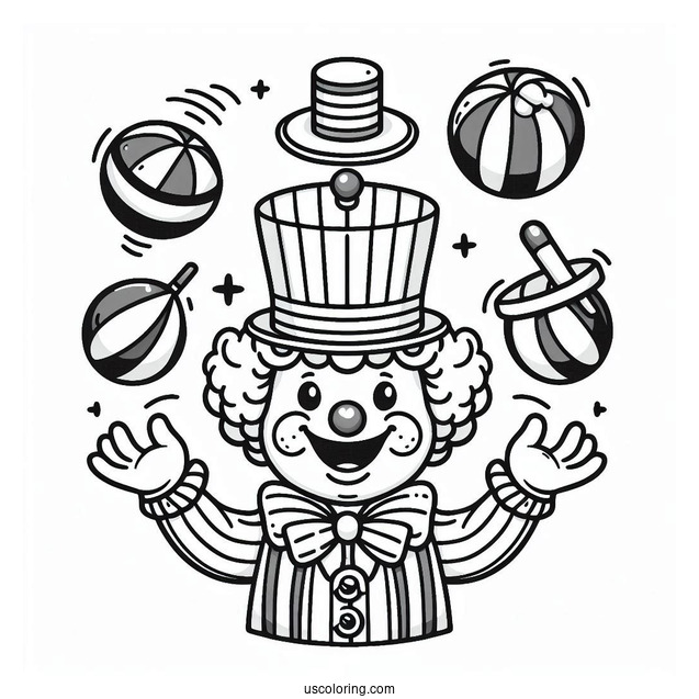Cute Juggling Clown