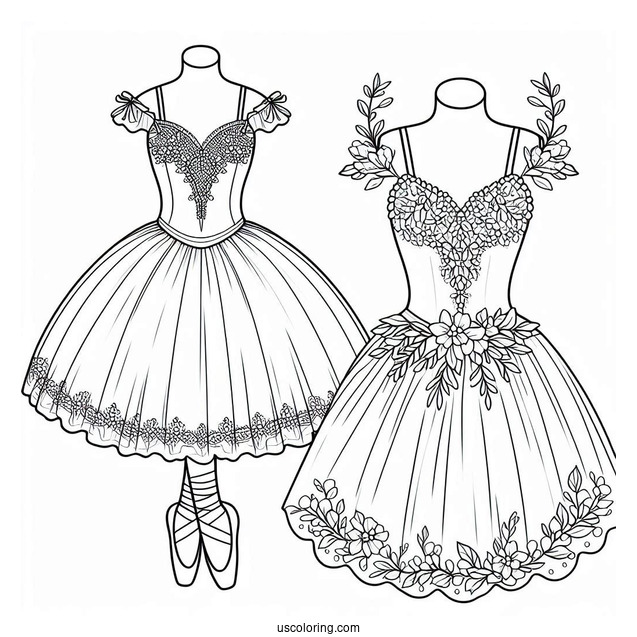Ballerina Dress Coloring Page