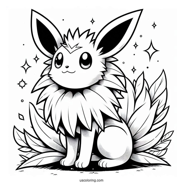 Jolteon Coloring Page Pokemon Poster