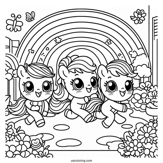 Easy Cyan Running In Corridor Rainbow Friends Coloring Page