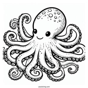 Pacific Octopus Coloring Page
