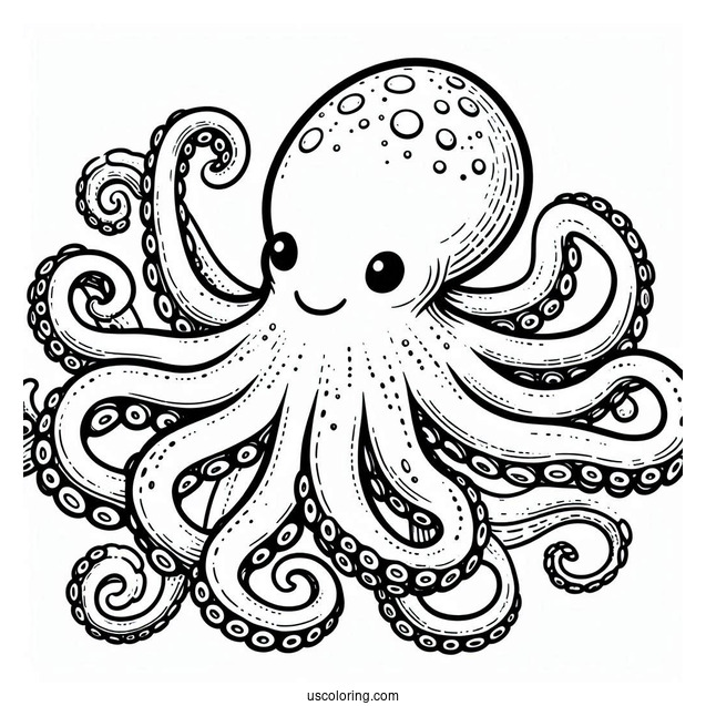 Pacific Octopus Coloring Page