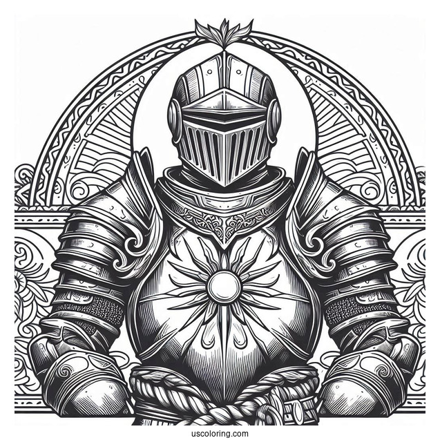 Knight Upper Body Armor Coloring In