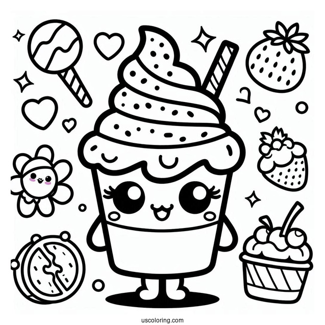 Simple Outline Of Millie Shake Shopkins