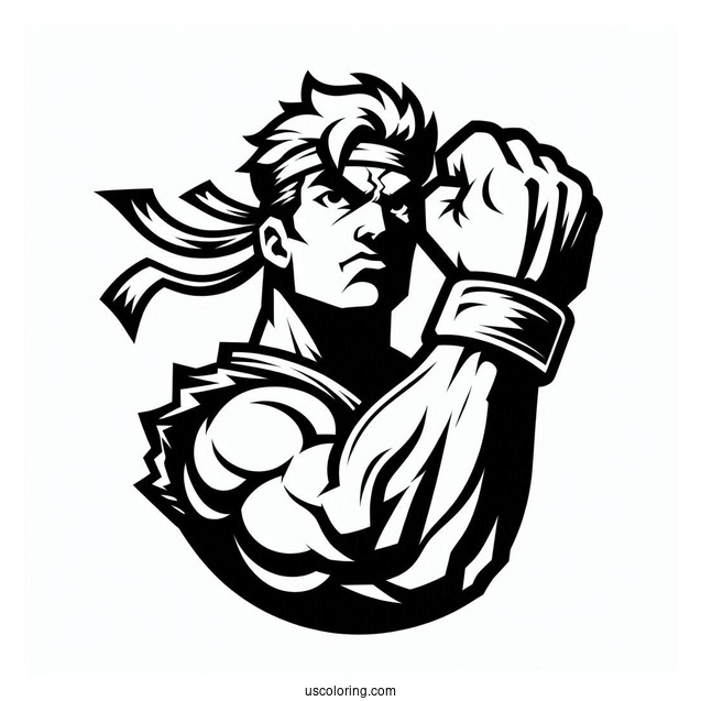 Street Fighter Coloring Page Of Logo