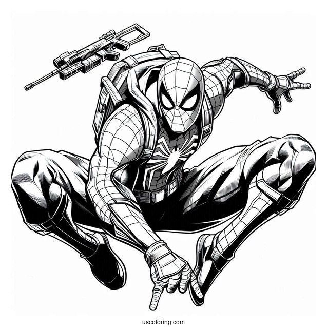 Spider-Man Fortnite Coloring Page