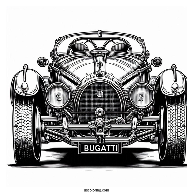 Back View Of Bugatti Coloring Page Centodieci
