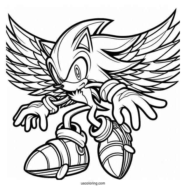 Detailed Jet The Hawk Coloring Page