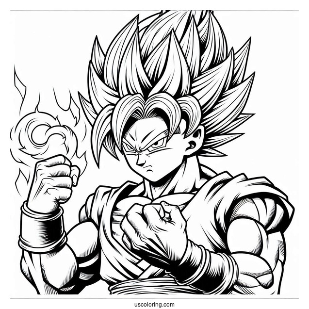Super Saiyan Gogeta Coloring Page