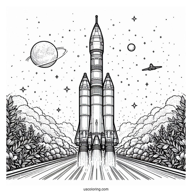 Detailed Outline Of Soyuz Rocket To Color