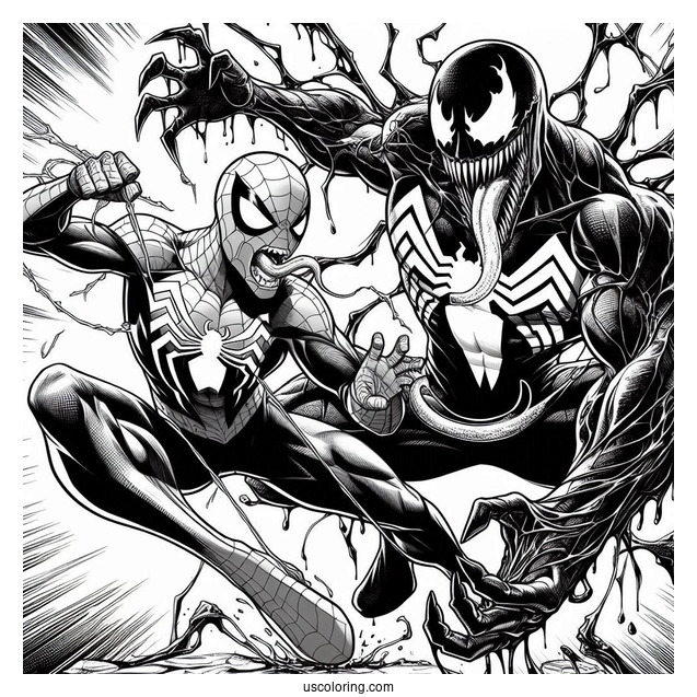 Detailed Spider-Man Vs Venom Marvel