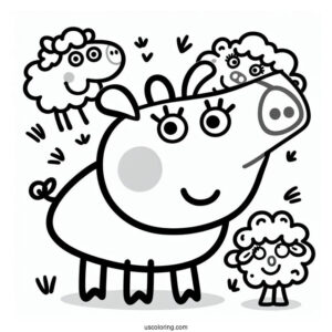 Coloring Page Of Peppa Pig Suzy For Kids