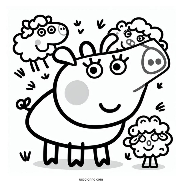 Coloring Page Of Peppa Pig Suzy For Kids