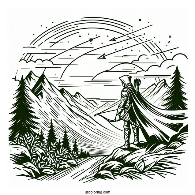 Green Arrow In The Mountains