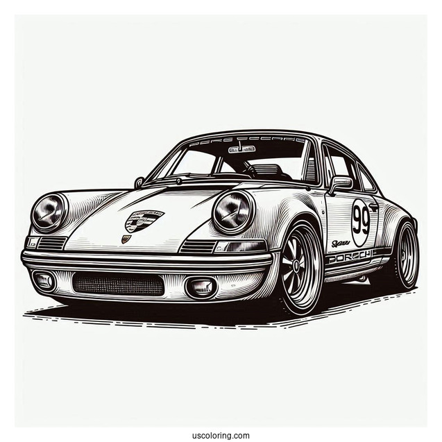 Porsche Coloring Page 959 Moby Dick