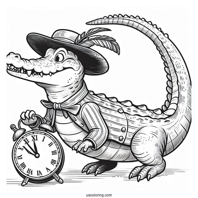 Peter Pan Tick Tock Crocodile To Color
