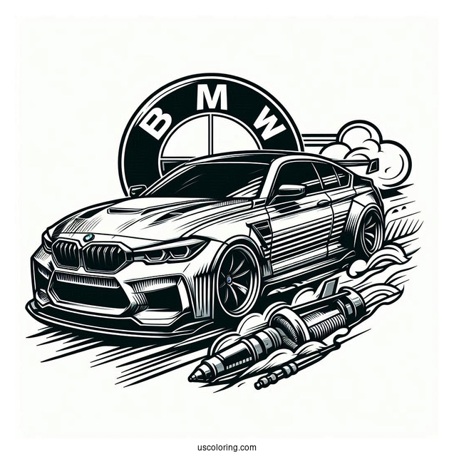 BMW Coloring Page Logo