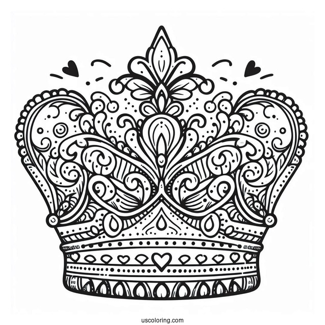 Easy Crown Coloring Sheet