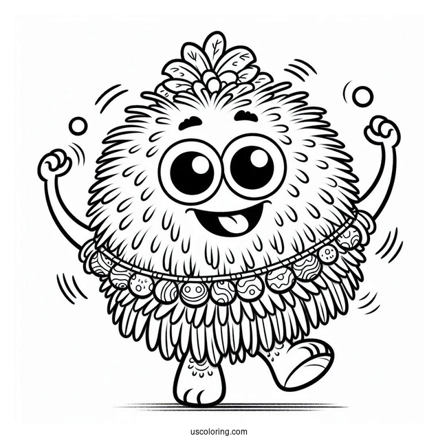 My Singing Monsters Coloring Page Of Pompom And Hoola Dancing For Kids