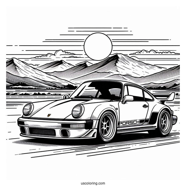 Porsche Coloring Page 930 Turbo