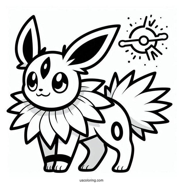 Jolteon Coloring Page Alongside Umbreon