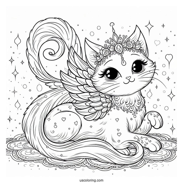 Lucifer Cat Coloring Sheet