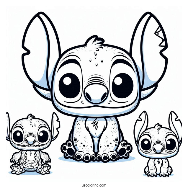 Cute Stitch Funko Pop Coloring Page