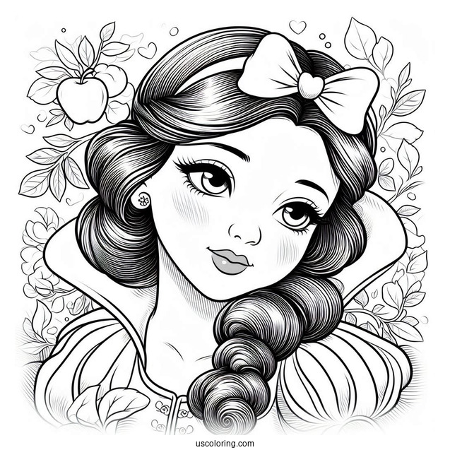 Detailed Snow White Coloring Page