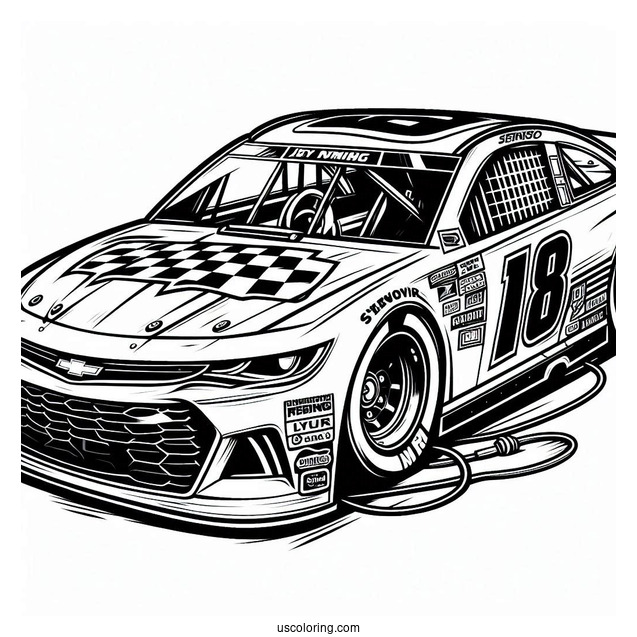 Nascar Race Car Coloring Page