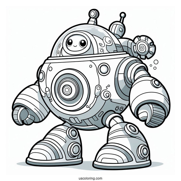 Octonauts Coloring Page Of Gup Z Giant Robot