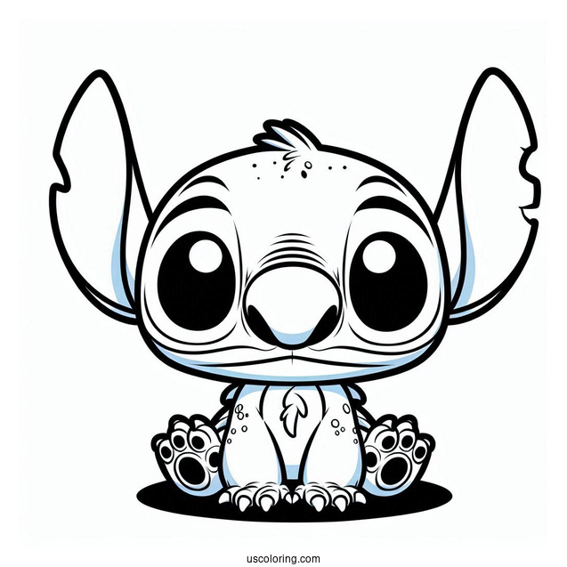 Cute Stitch Funko Pop Coloring Page