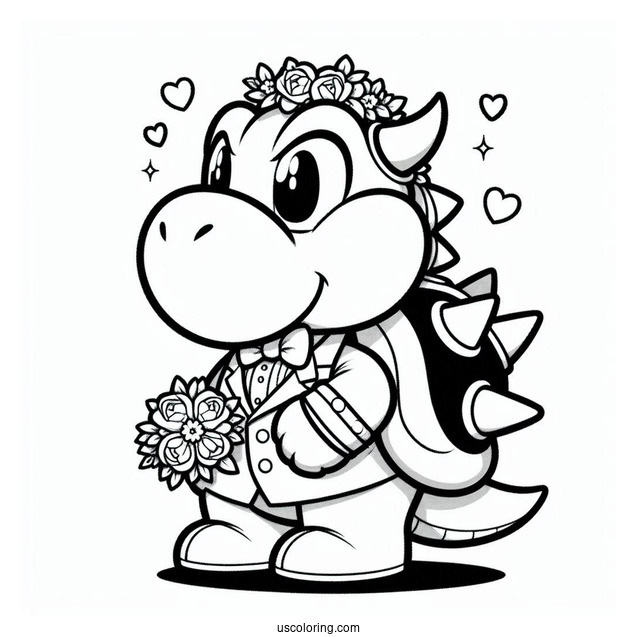Bowser Dressed In Wedding Suit