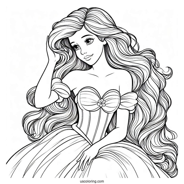 Human Ariel In Gown