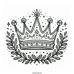 Easy Crown Coloring Sheet