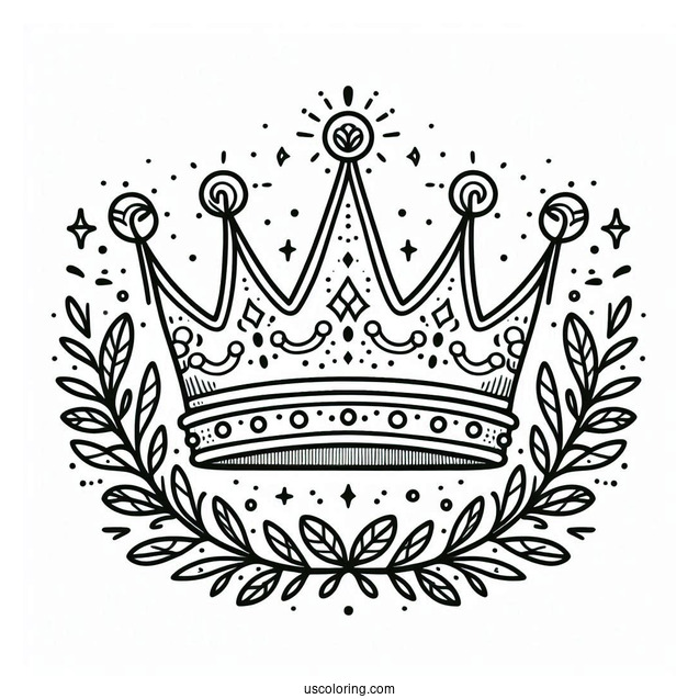 Easy Crown Coloring Sheet