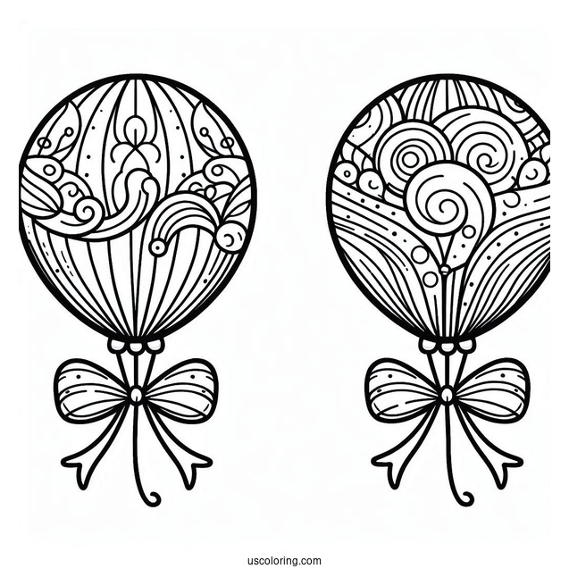 Two Easy Balloons To Color