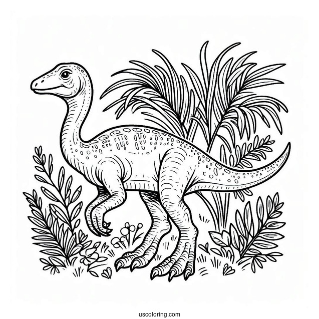Easy Coelophisys Coloring Page For Kids