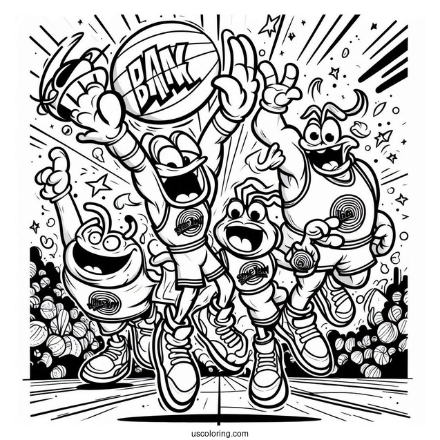 Space Jam Monstars Bang Coloring Page For Kids