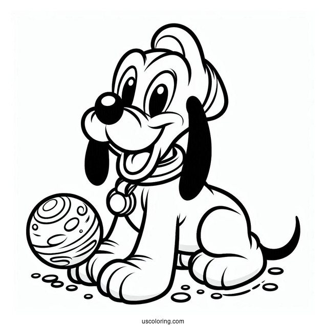Easy Pluto Coloring Page For Kids