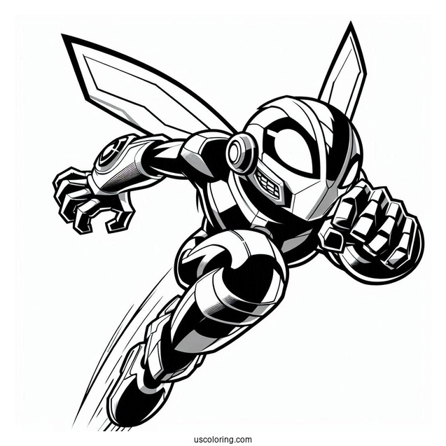 Ben 10 Coloring Page Of Crashhopper Leaping