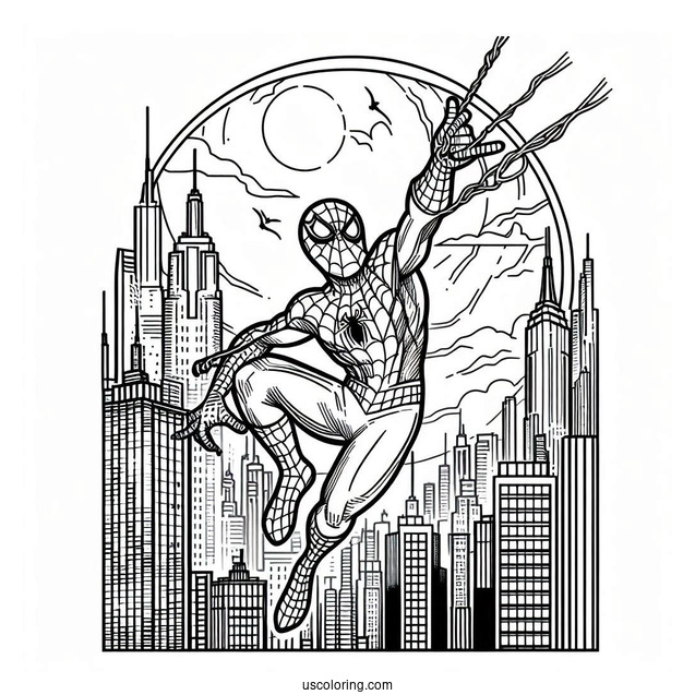 Spider-Man With Web Slinger In City
