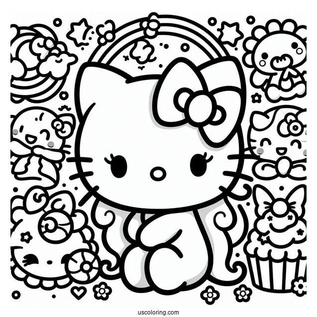 Kawaii Hello Kitty, Kuromi, My Melody, And Sanrio Friends
