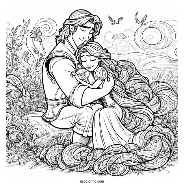 Rapunzel Comforting Maximus