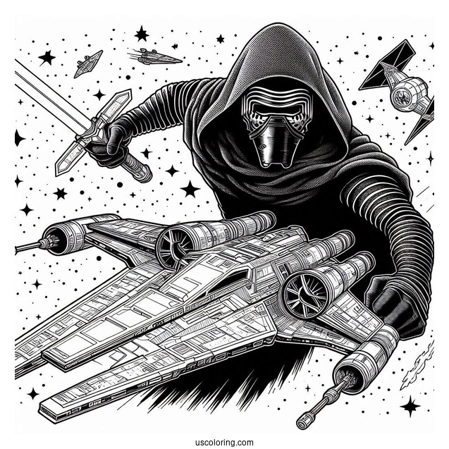 Kylo Ren Fighting In Starship